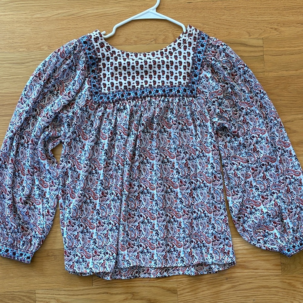 GAP Multicolor Floral Blouse with Square Neck